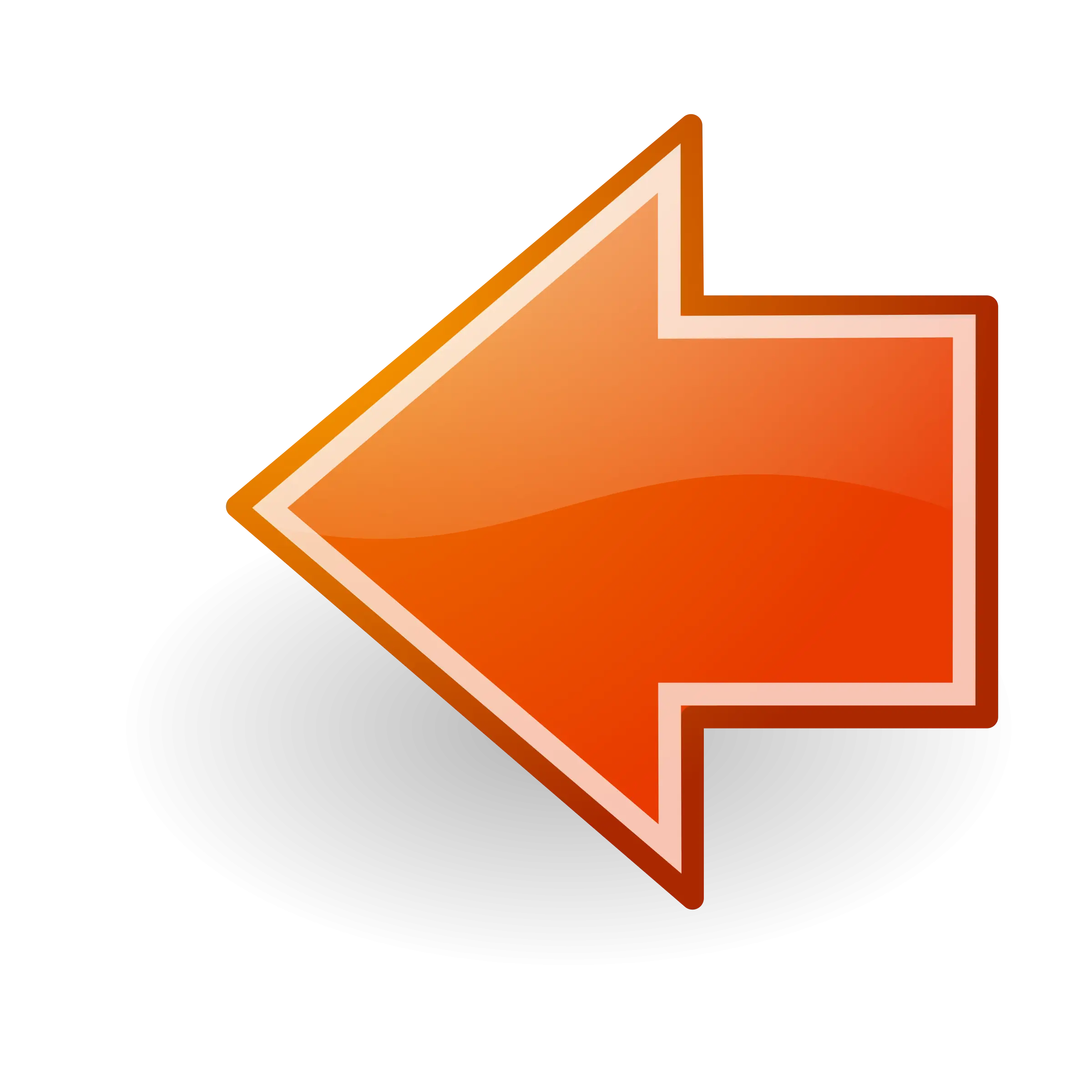 Orange Left Arrow