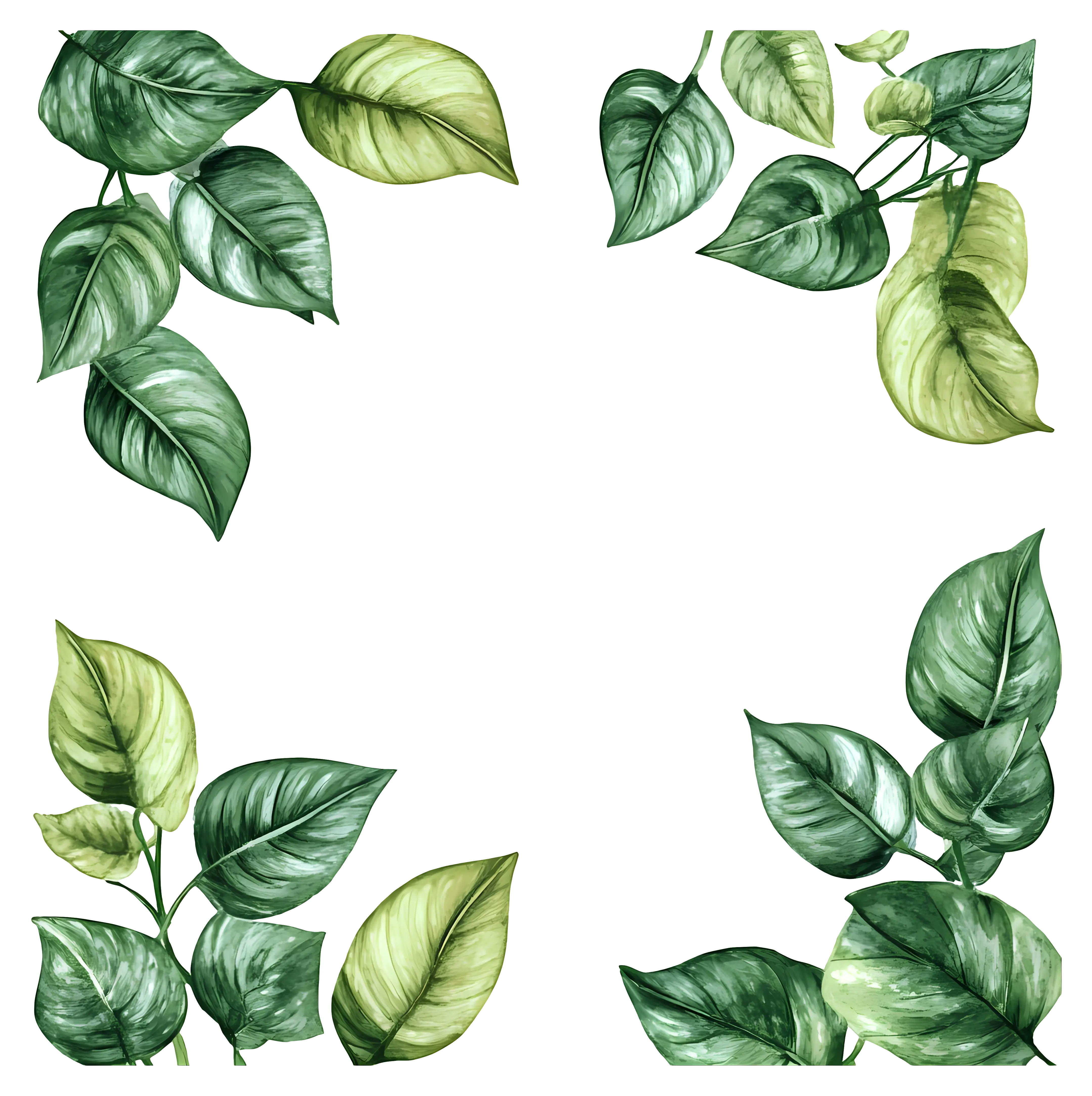 Green Leaf Frame Design