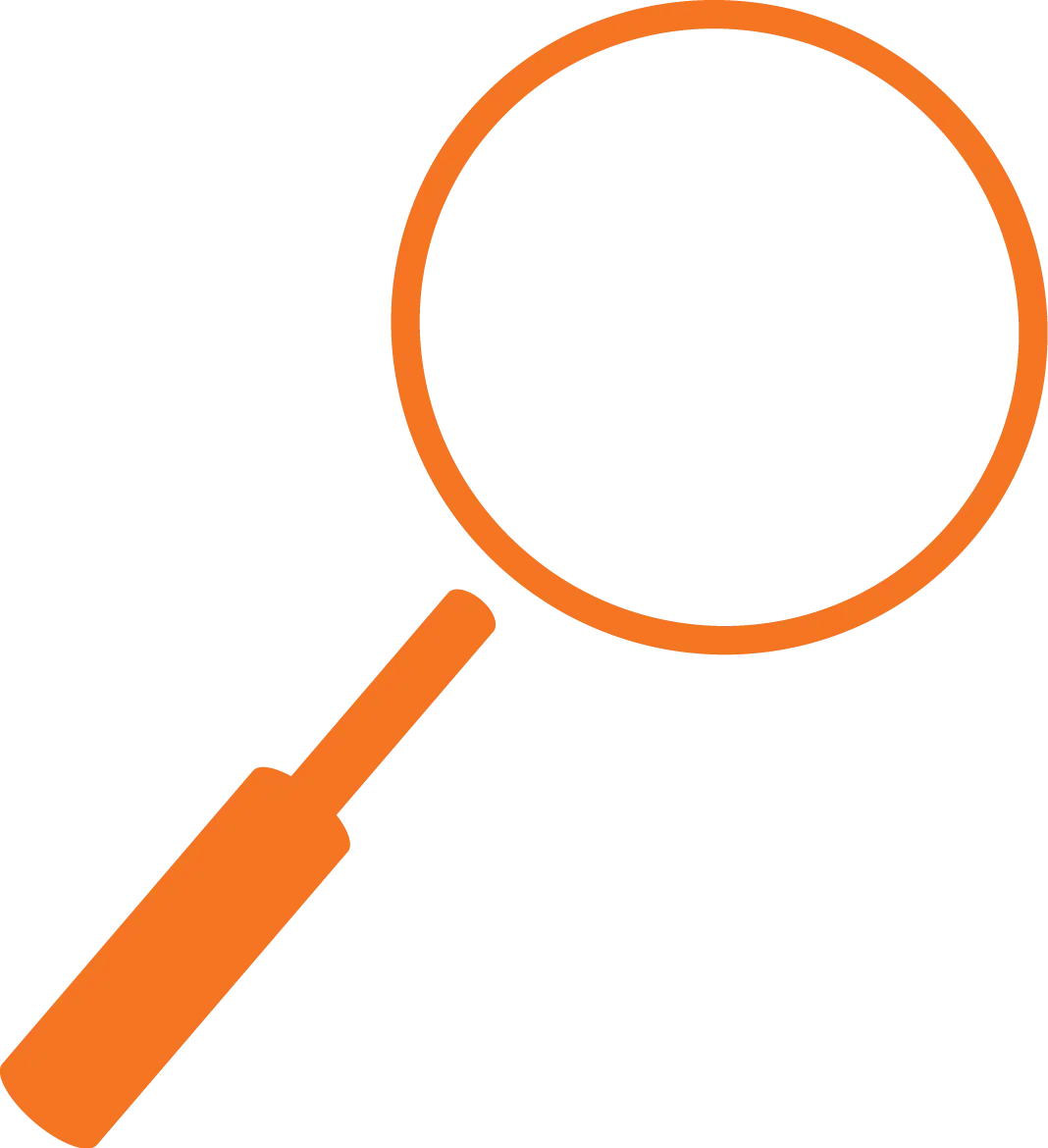 Orange Magnifying Glass Icon