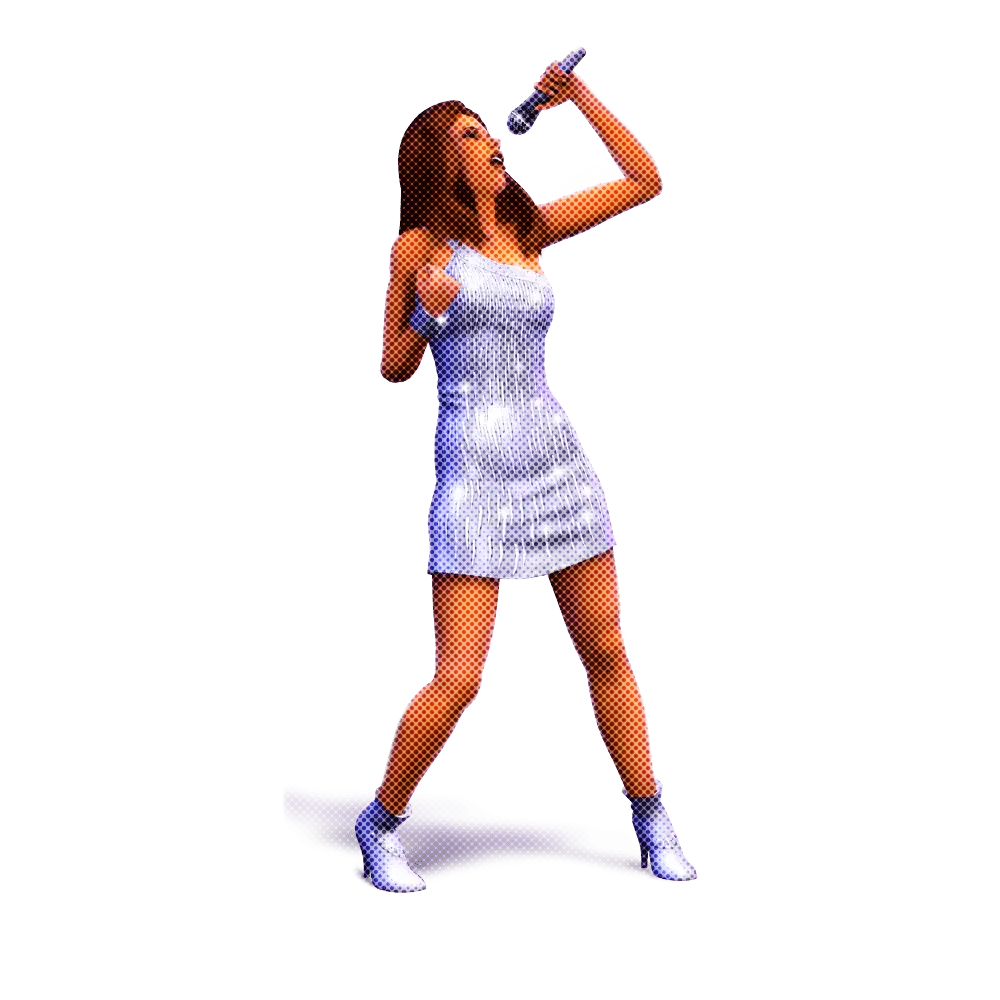 Animated Singer Performing on Stage