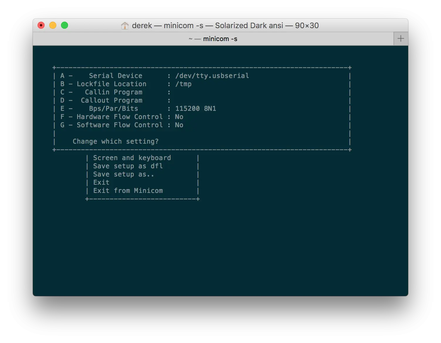 Command Line Interface Screen in Dark Theme