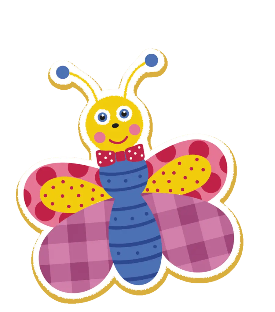 Cute Colorful Butterfly Illustration