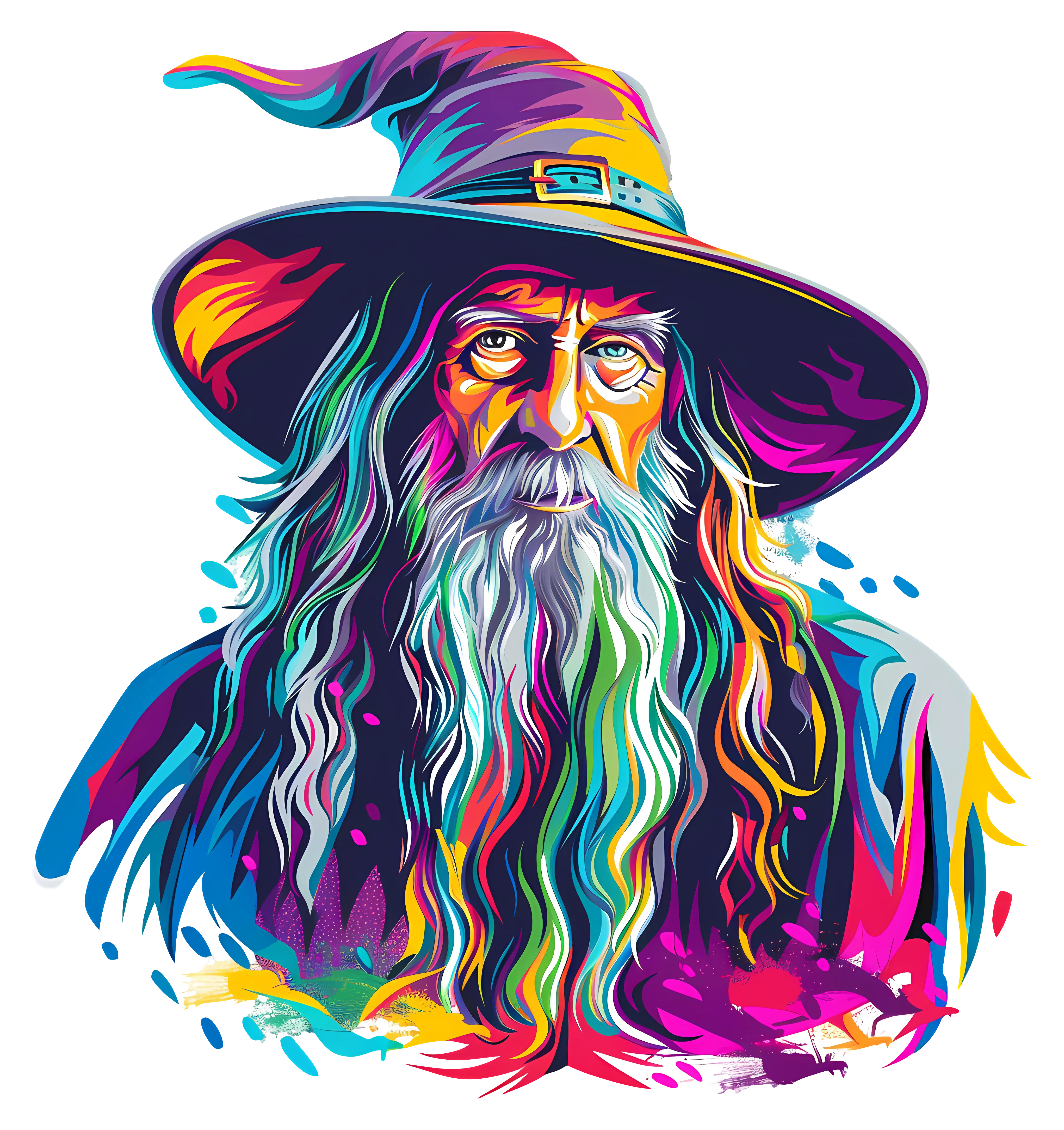 Vibrant Wizard Illustration