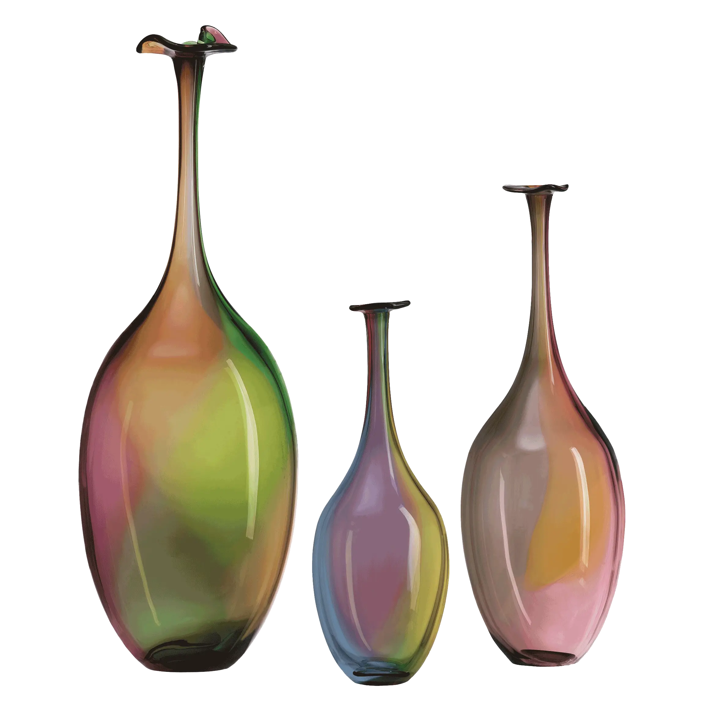 Decorative Colorful Glass Vases for Home