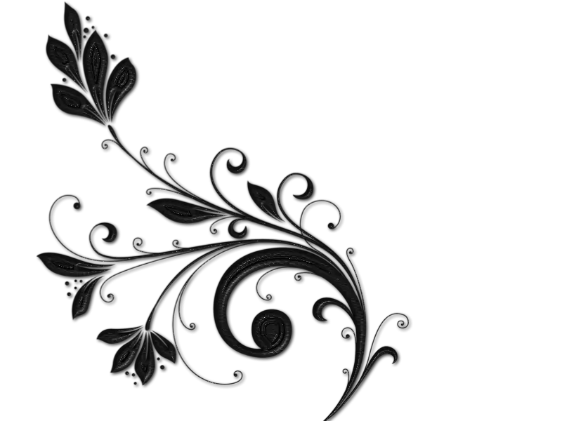 Elegant Black Floral Decorative Design