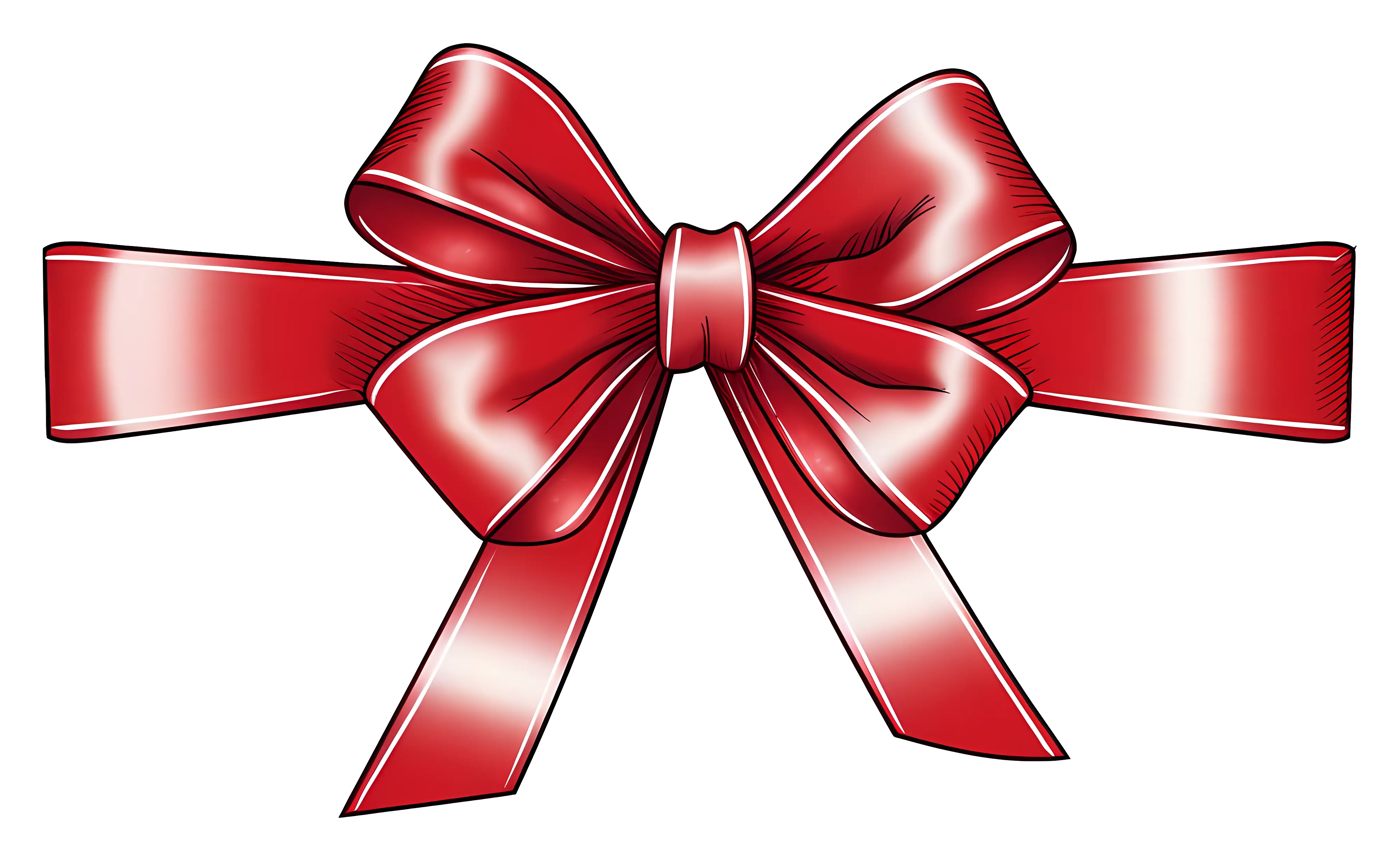 Red Ribbon Bow for Gift Decorations