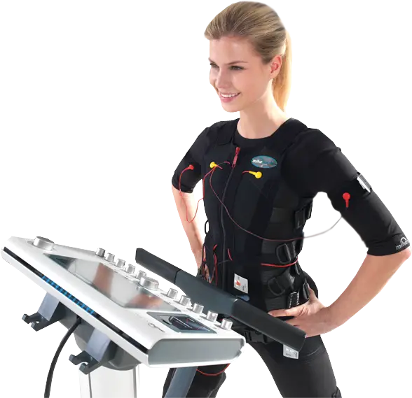 Woman Exercising with Machine
