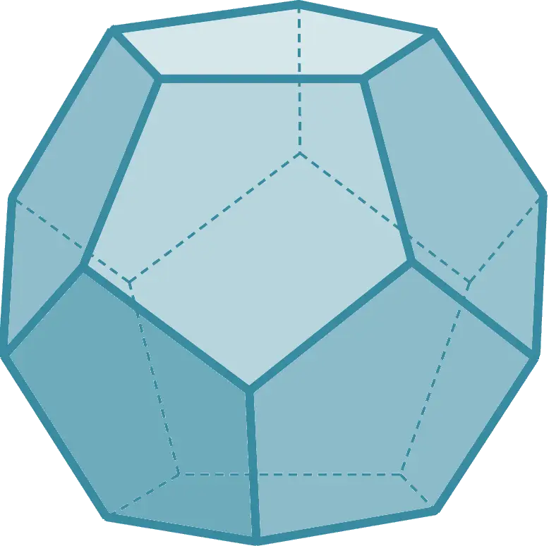 3D Dodecahedron Geometric Shape