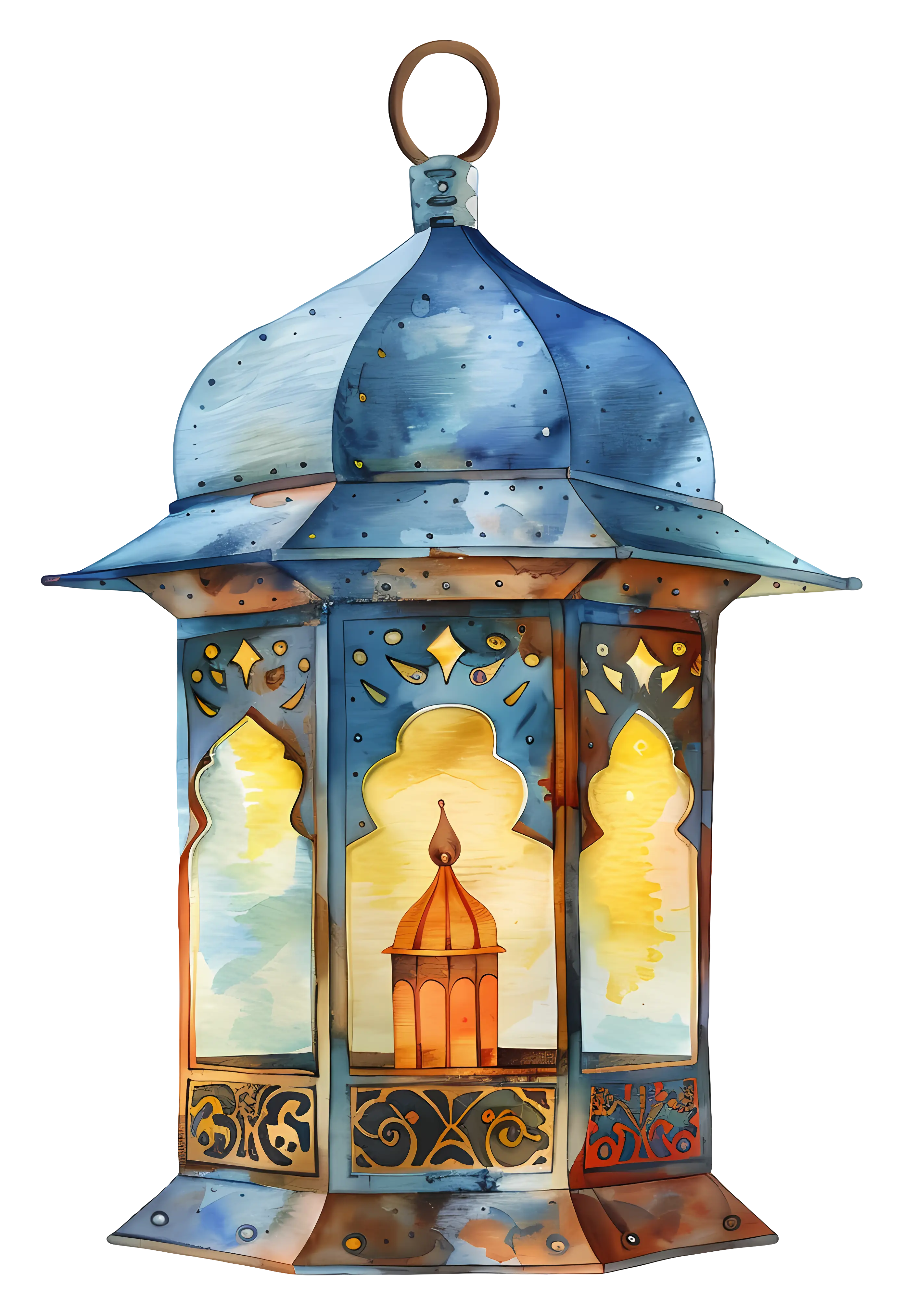 Traditional Decorative Lantern with Intricate Patterns