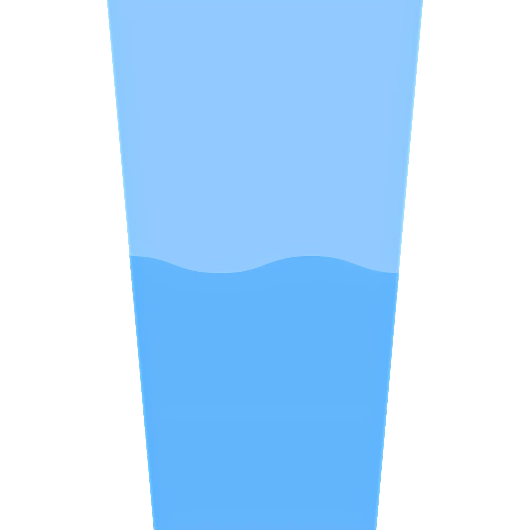 Simple Glass of Blue Water Illustration