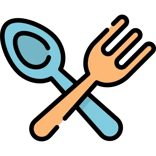 Crossed Spoon and Fork Icon for Dining Concept