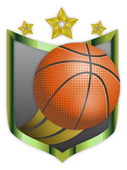 Basketball Shield with Stars
