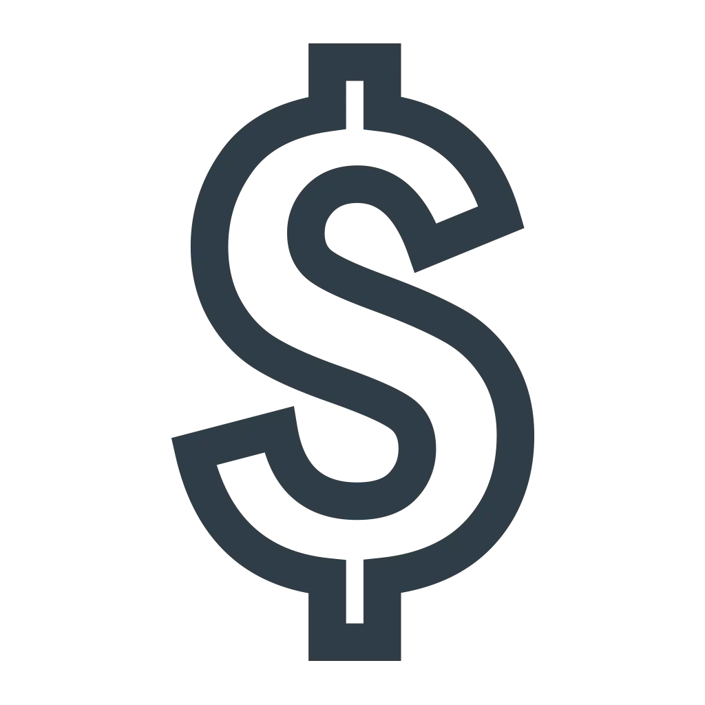 Bold Dollar Currency Symbol
