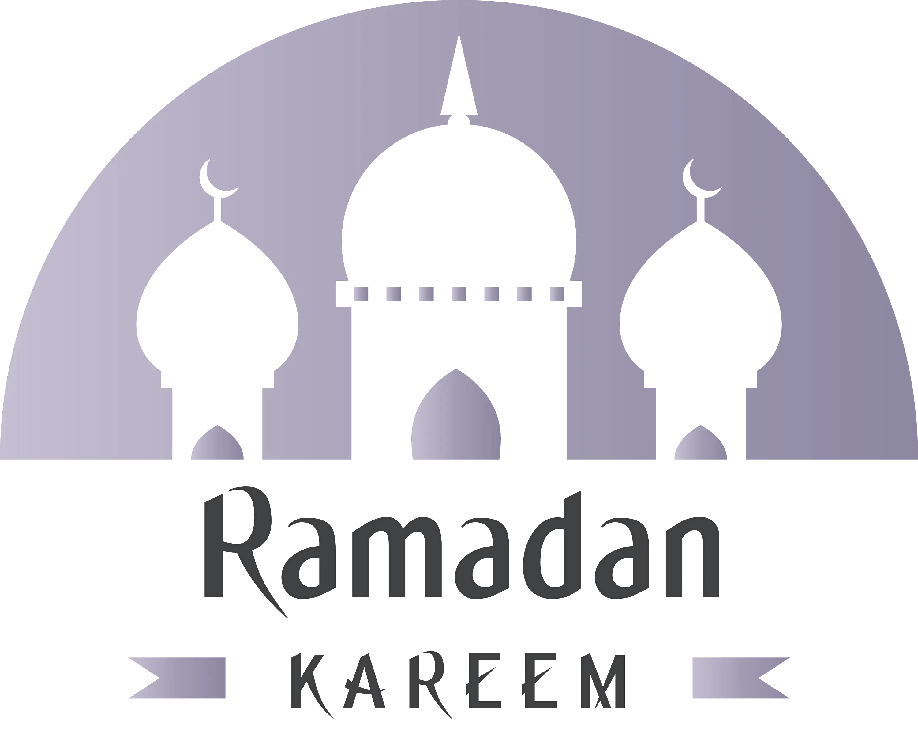 Ramadan Kareem Greeting with Mosque Illustration