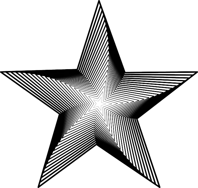 Black Striped Star Illustration