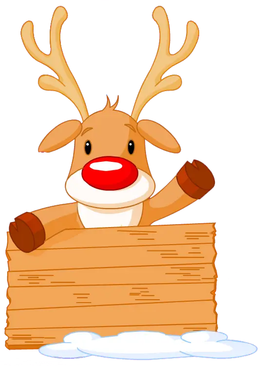 Cartoon Reindeer Waving