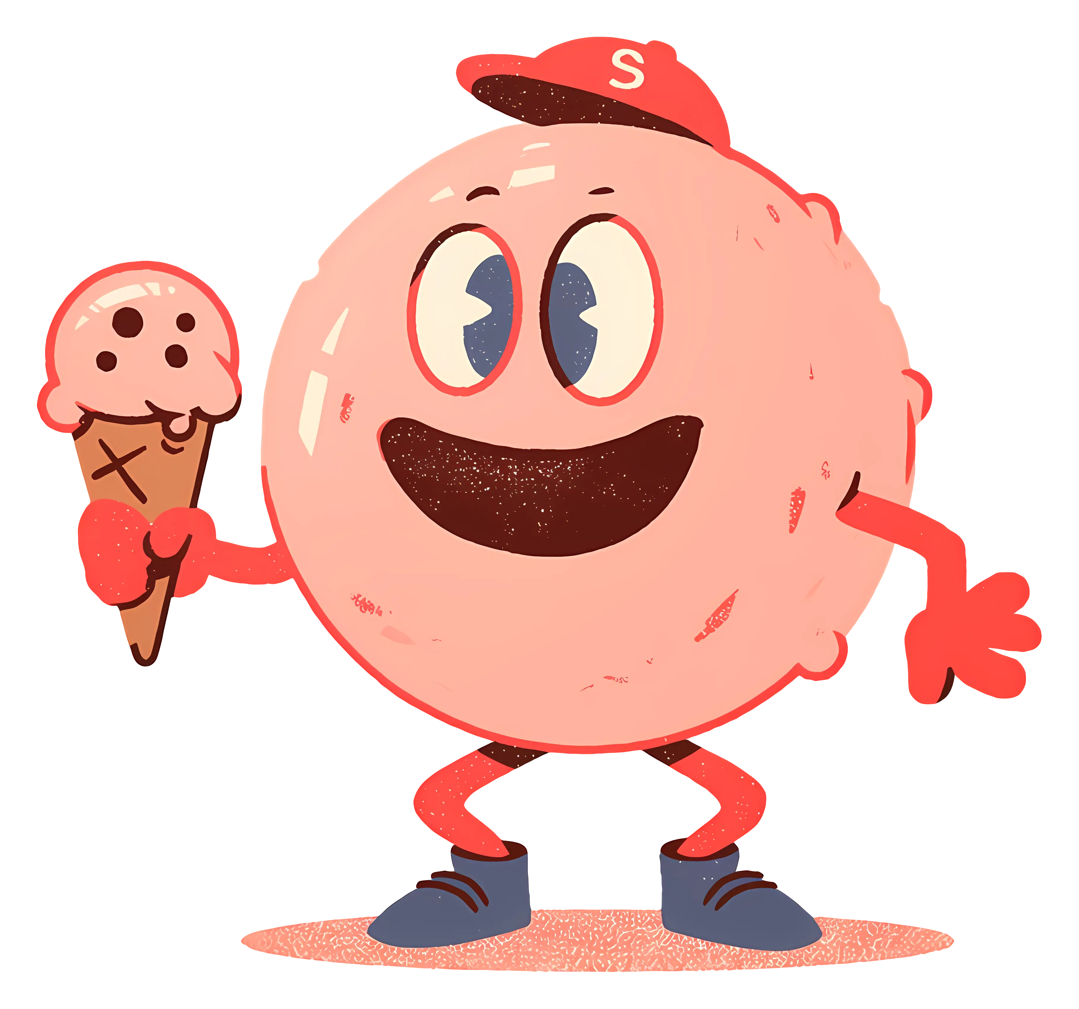 Ice Cream Ball Character