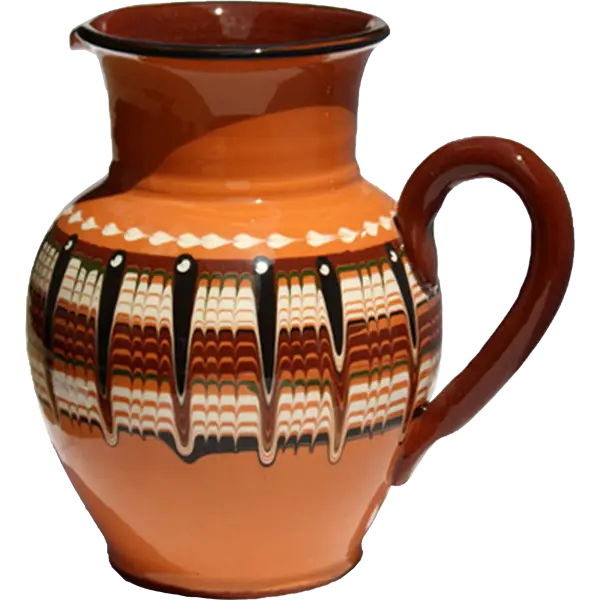 Ornate Traditional Clay Pitcher