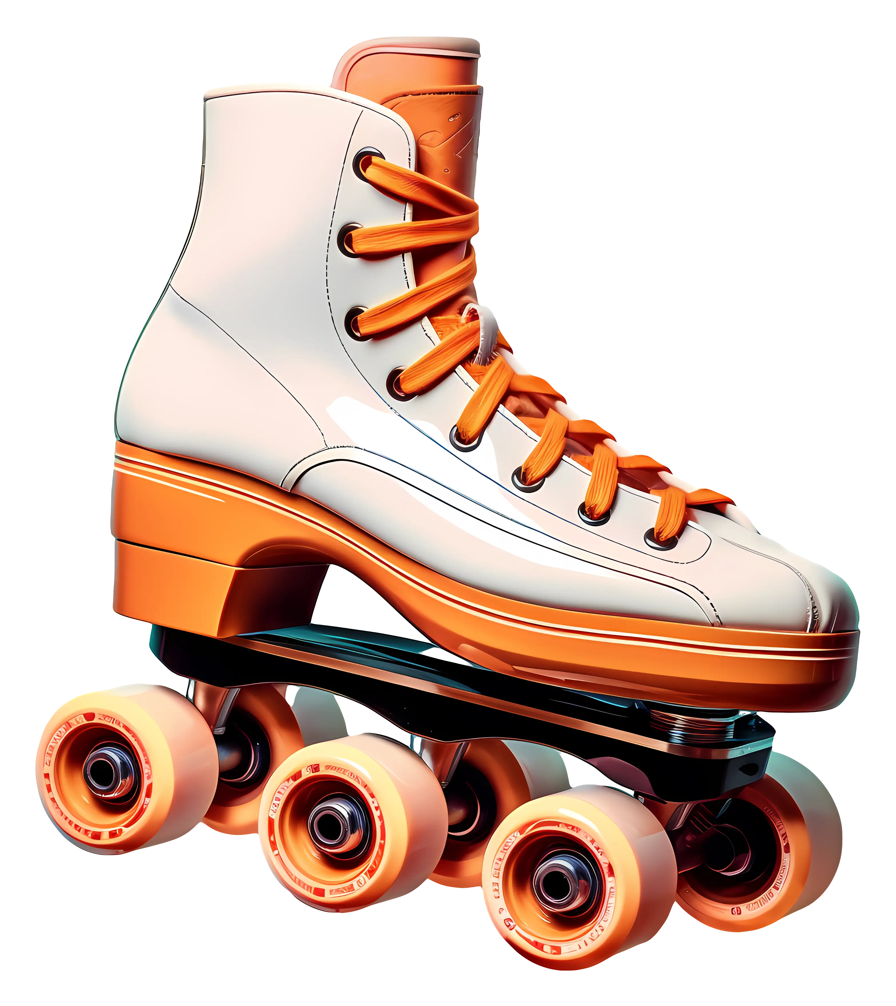 Roller Skate with Orange Laces Design