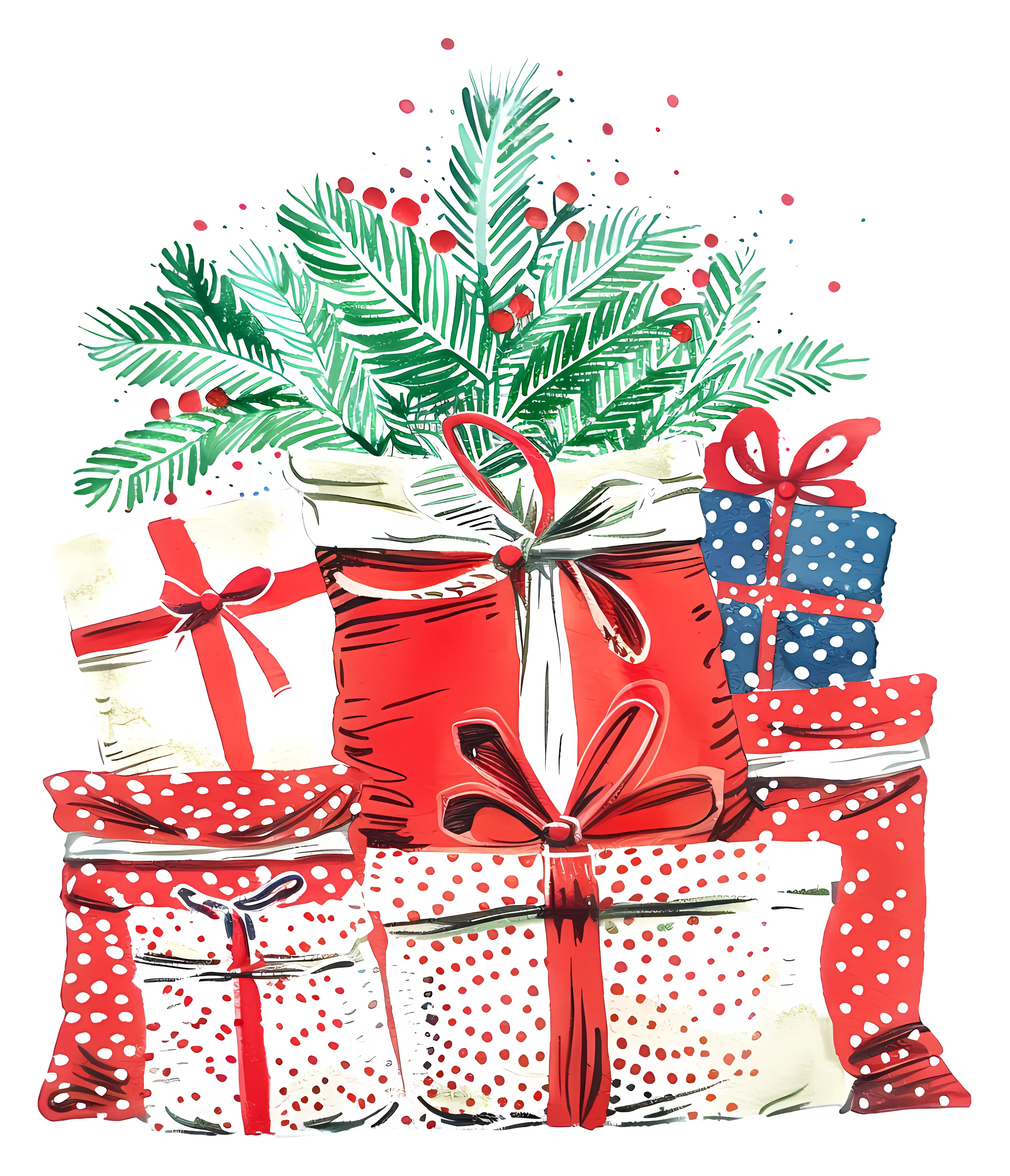 Beautifully Wrapped Christmas Gifts