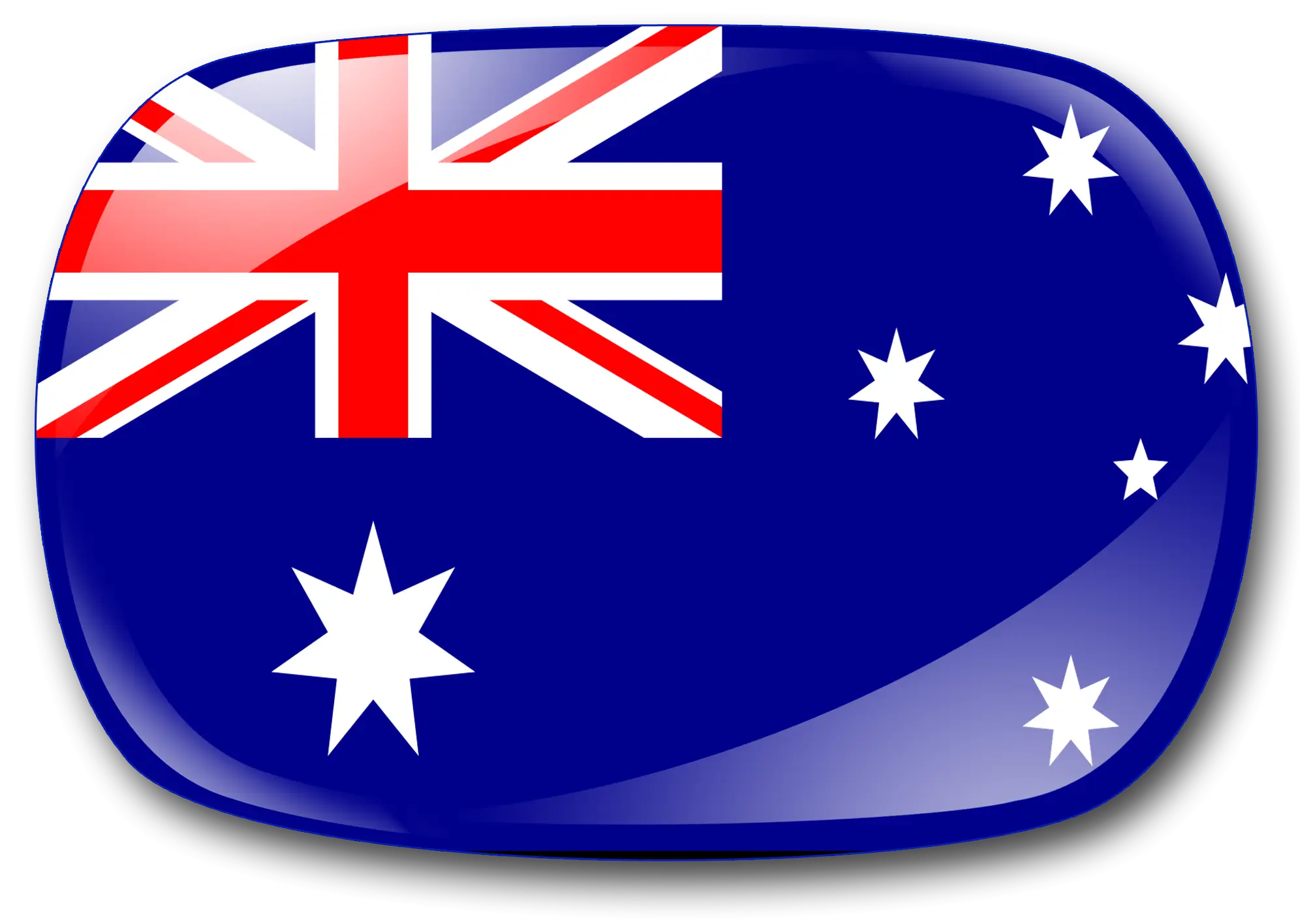 Australia Flag Badge with Iconic Elements