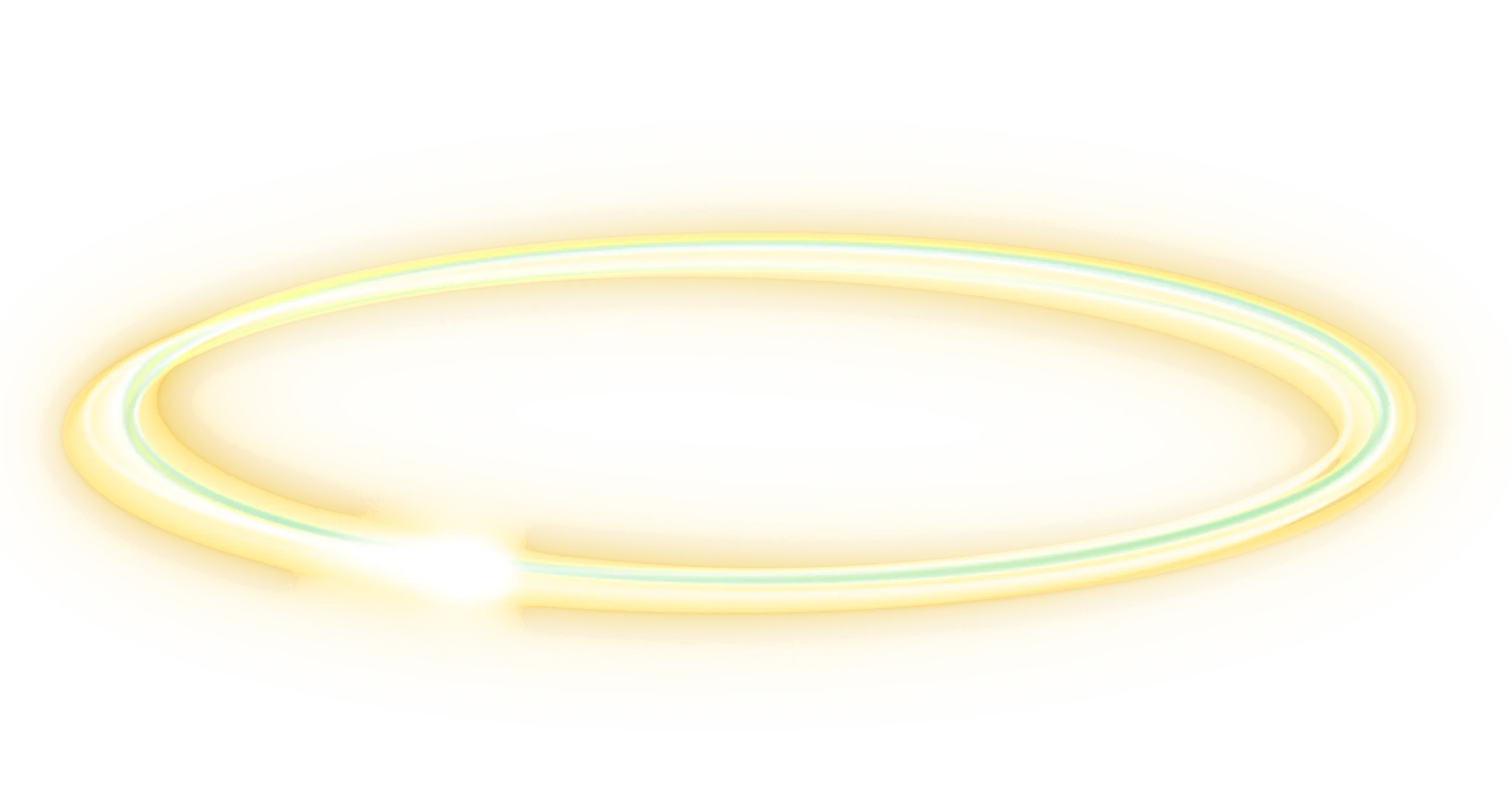 Yellow Glowing Halo Light Effect for Decorative Use