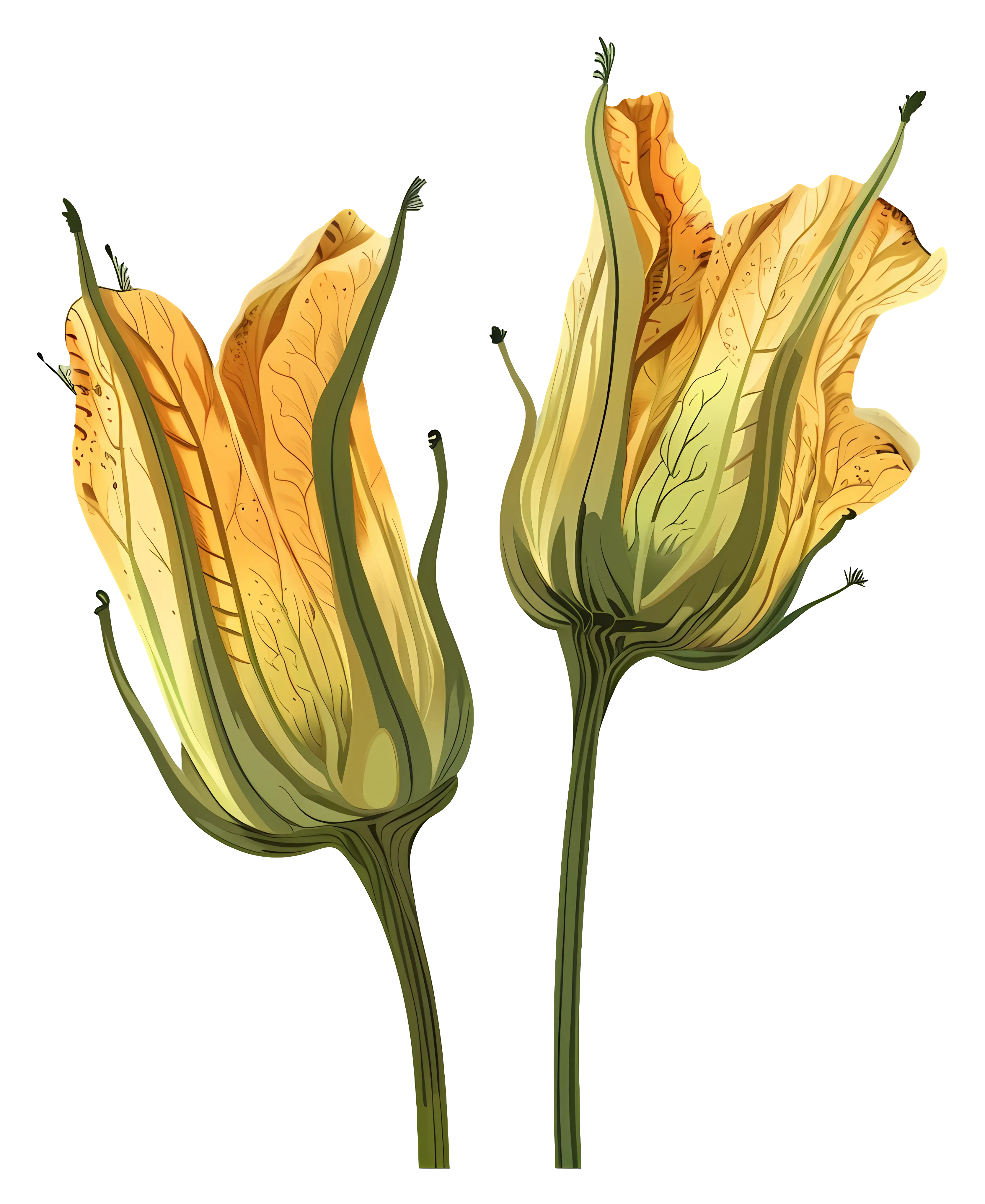 Yellow Squash Blossoms