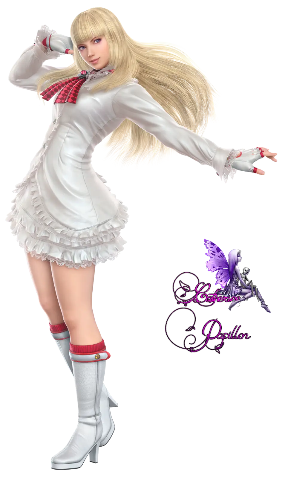 Blonde Anime Character in White Outfit