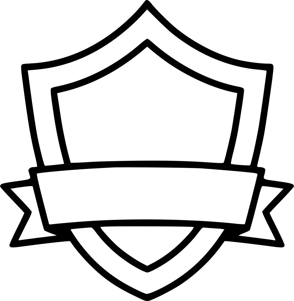 Black and White Shield Icon