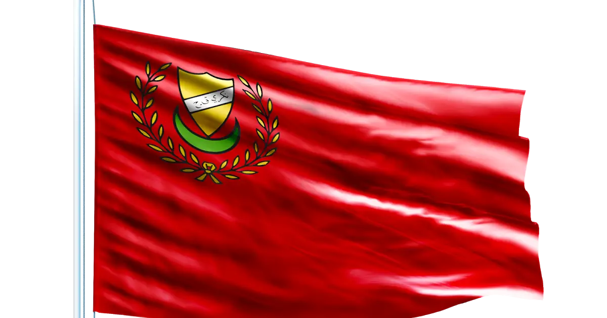 Red Flag with Emblem
