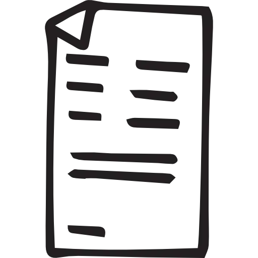 Simple Paper Icon with Text Doodles
