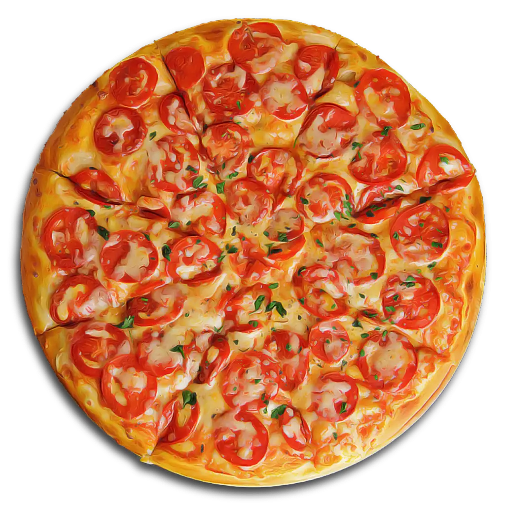 Delicious Pepperoni Pizza with Tomato Topping