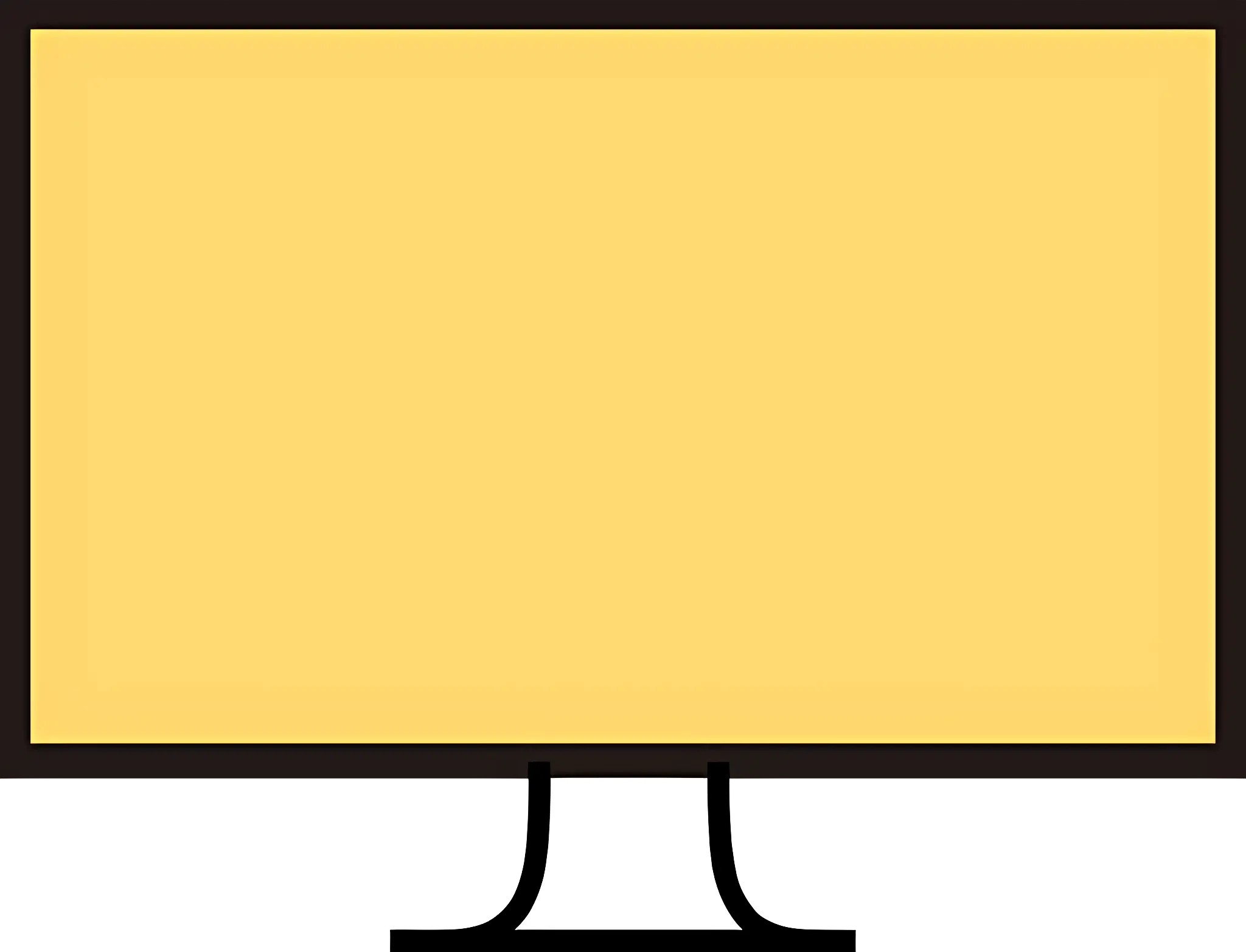 Yellow Computer Monitor Illustration