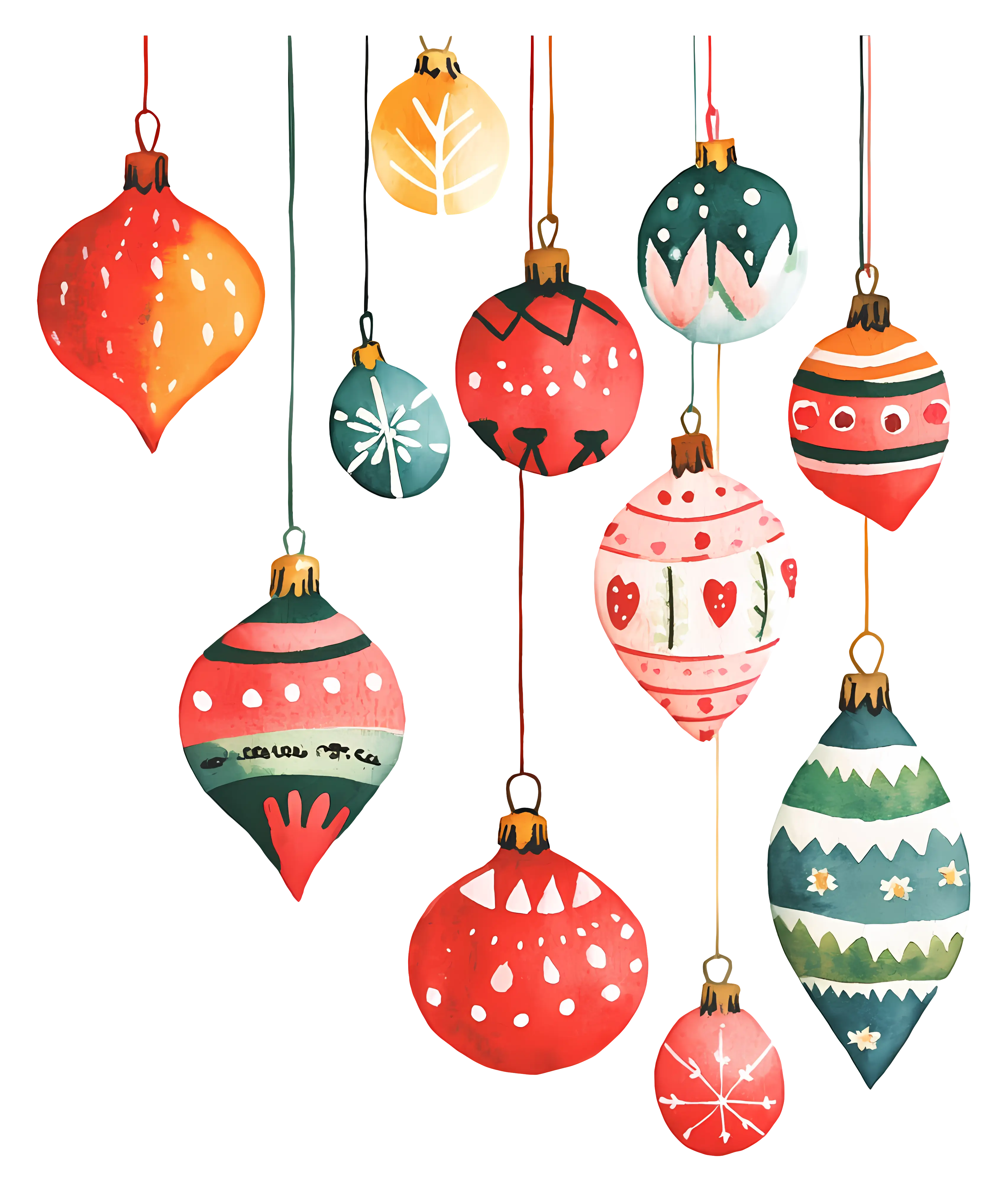 Colorful Christmas Ornaments