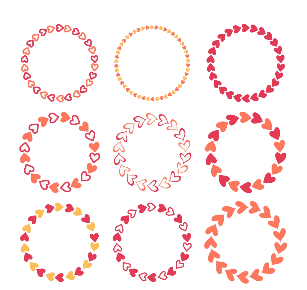Heart Wreaths in Various Designs