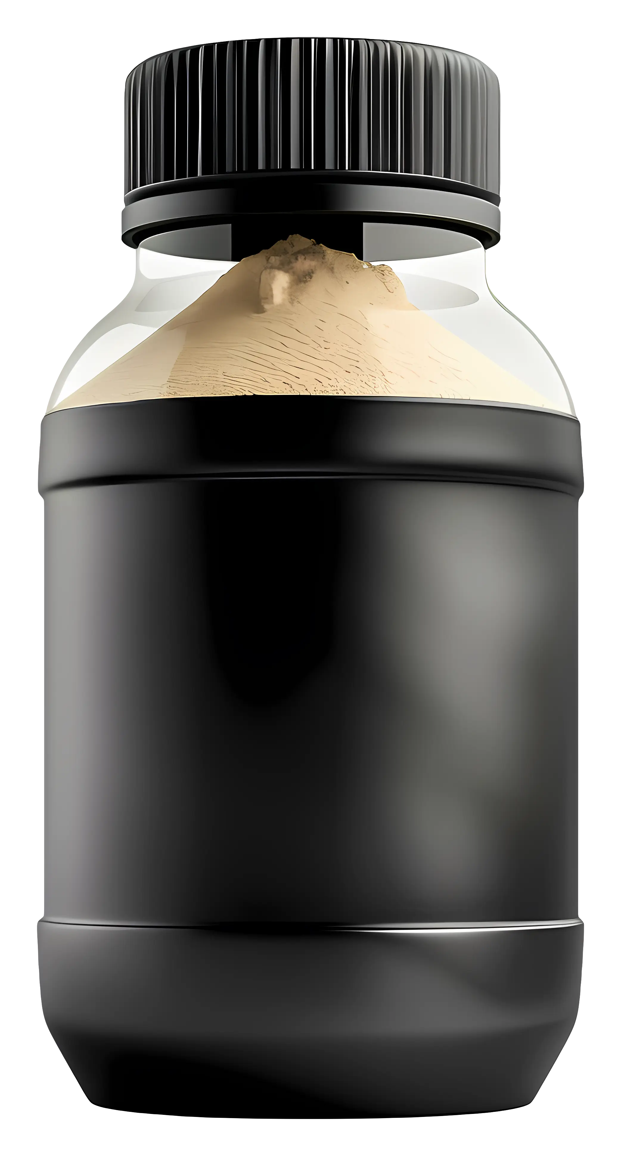 Protein Powder in a Black Container
