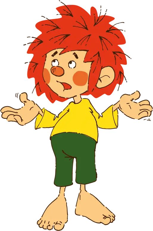 Cartoon Character with Red Hair