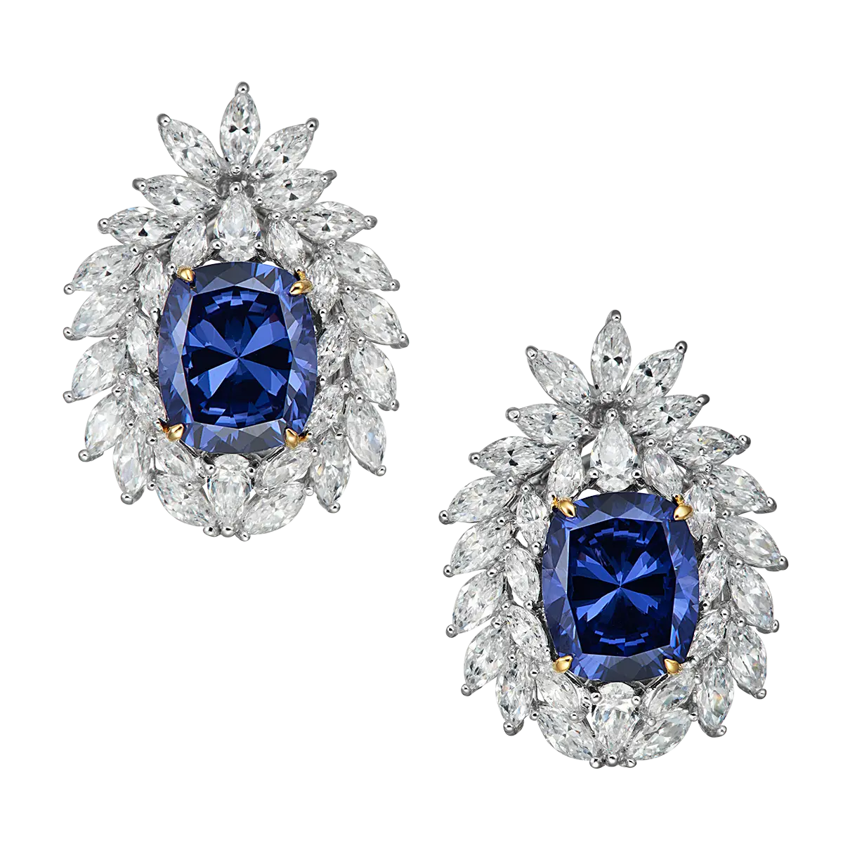 Elegant Blue Gemstone Earrings
