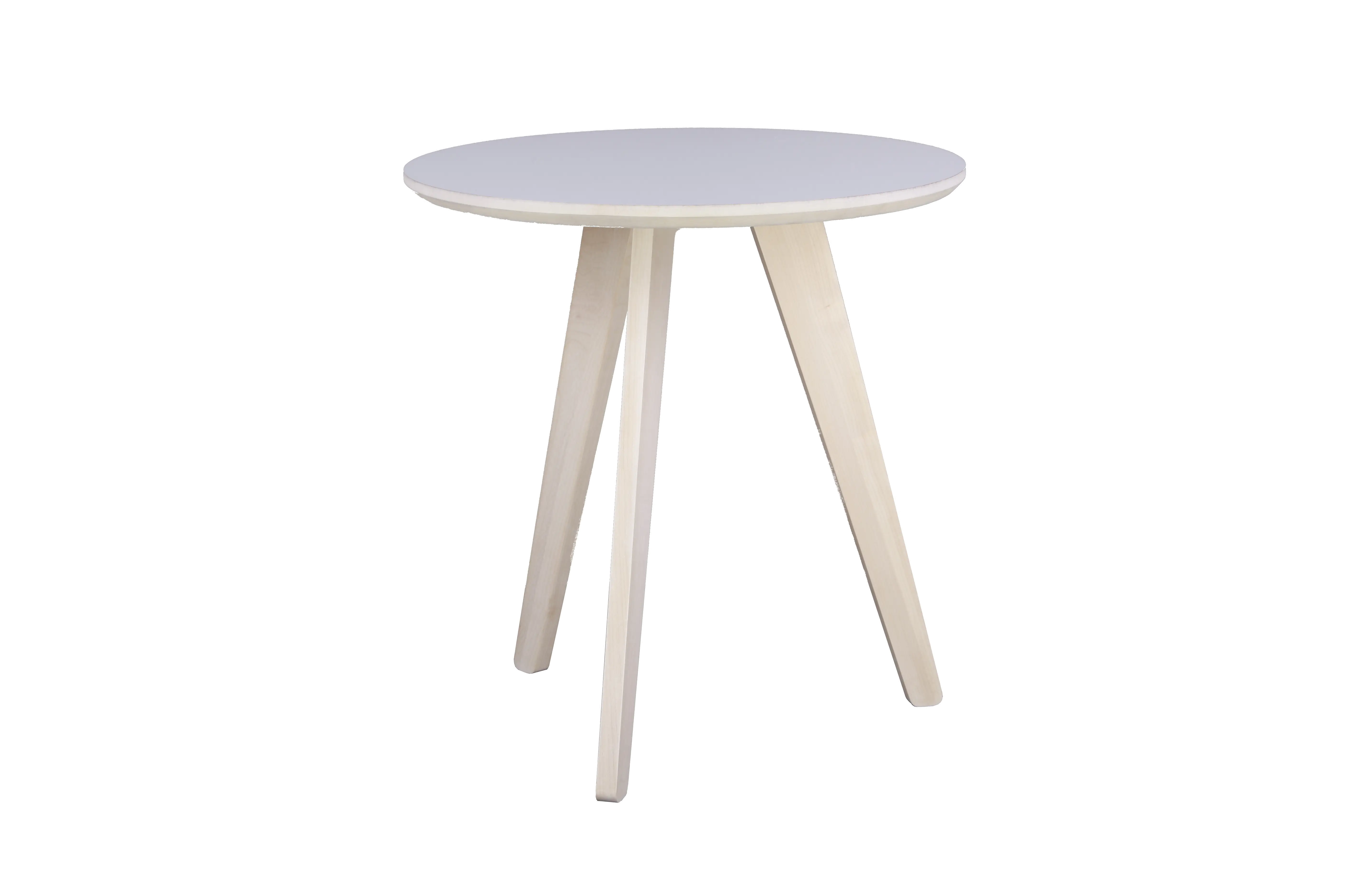 Modern Round Wooden Table with White Finish