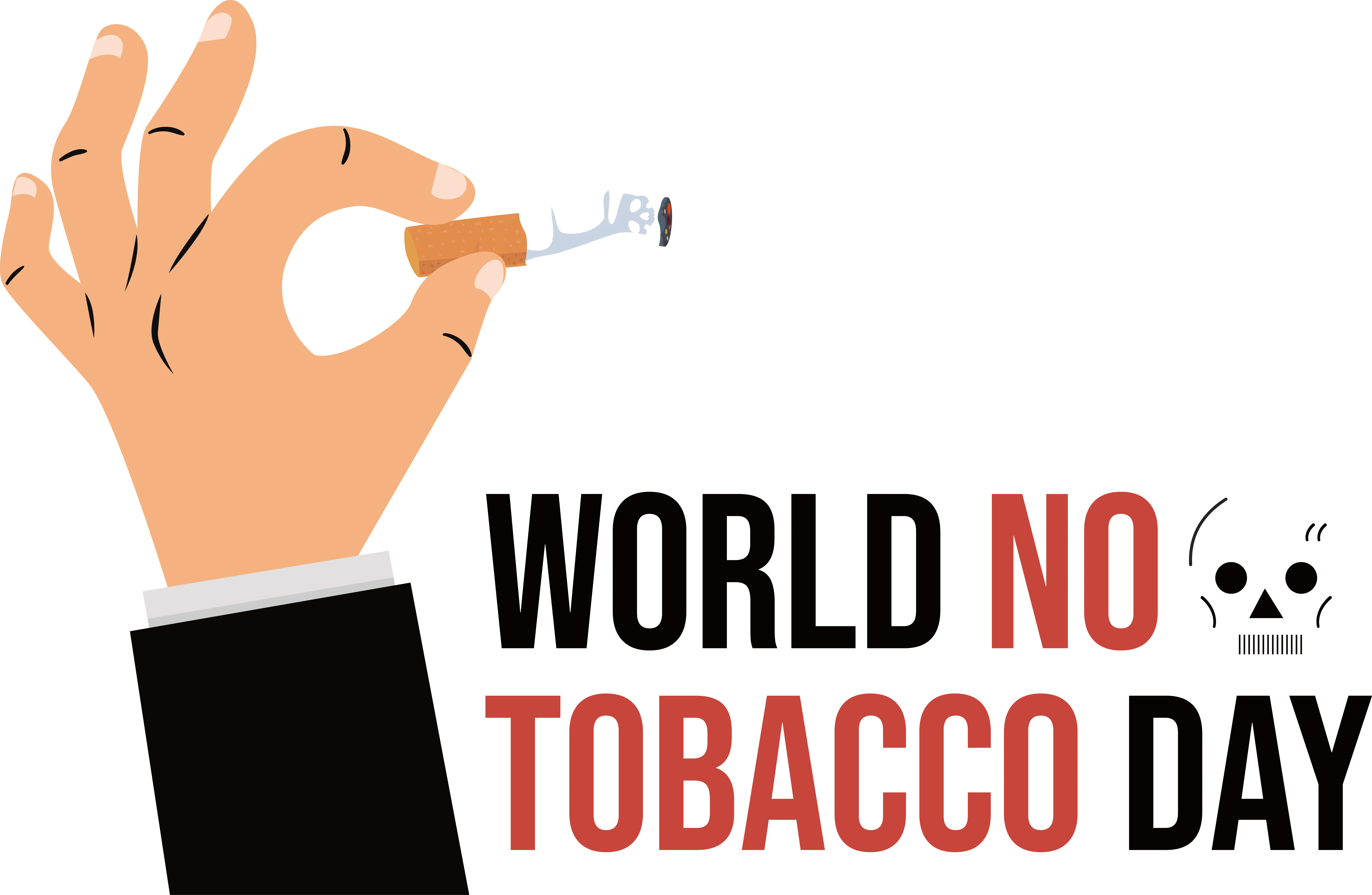 Hand Disposing Cigarette for World No Tobacco Day Awareness