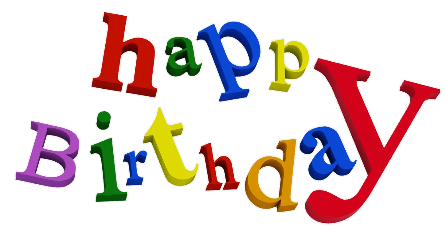 Colorful Happy Birthday Text