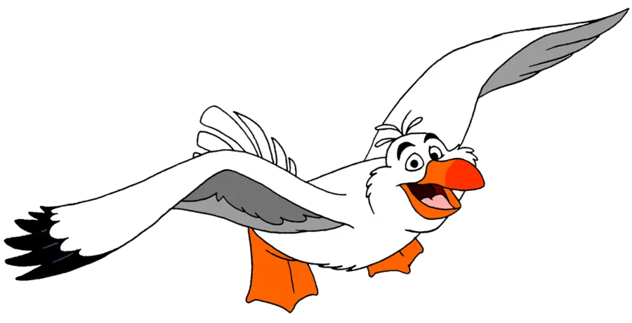 Cartoon Seagull Flying