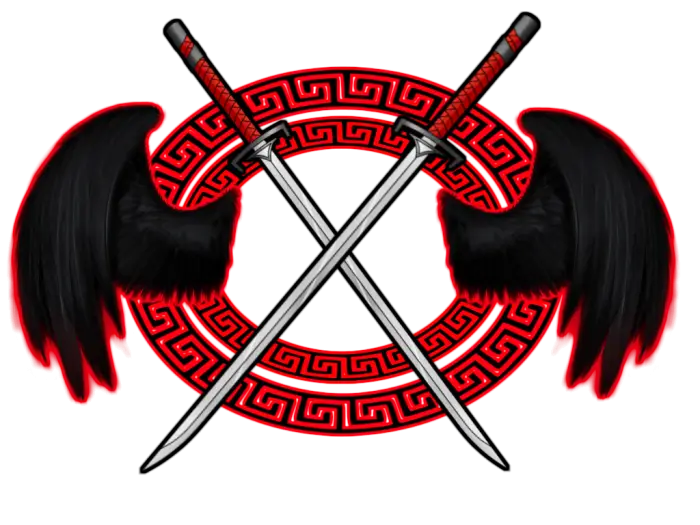Crossed Swords with Black Wings Emblem