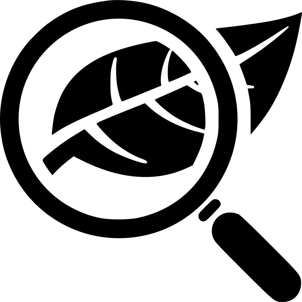 Leaf Under Magnifying Glass