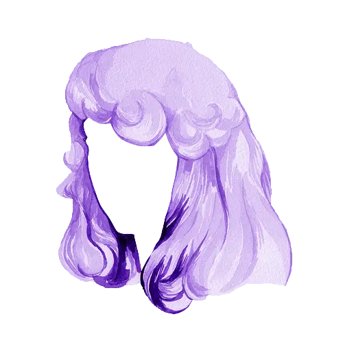 Purple Wig for Costume and Fashion