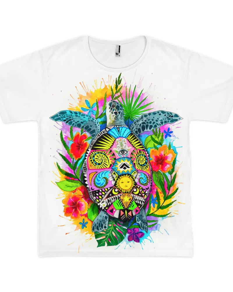 Colorful Turtle Design T-shirt