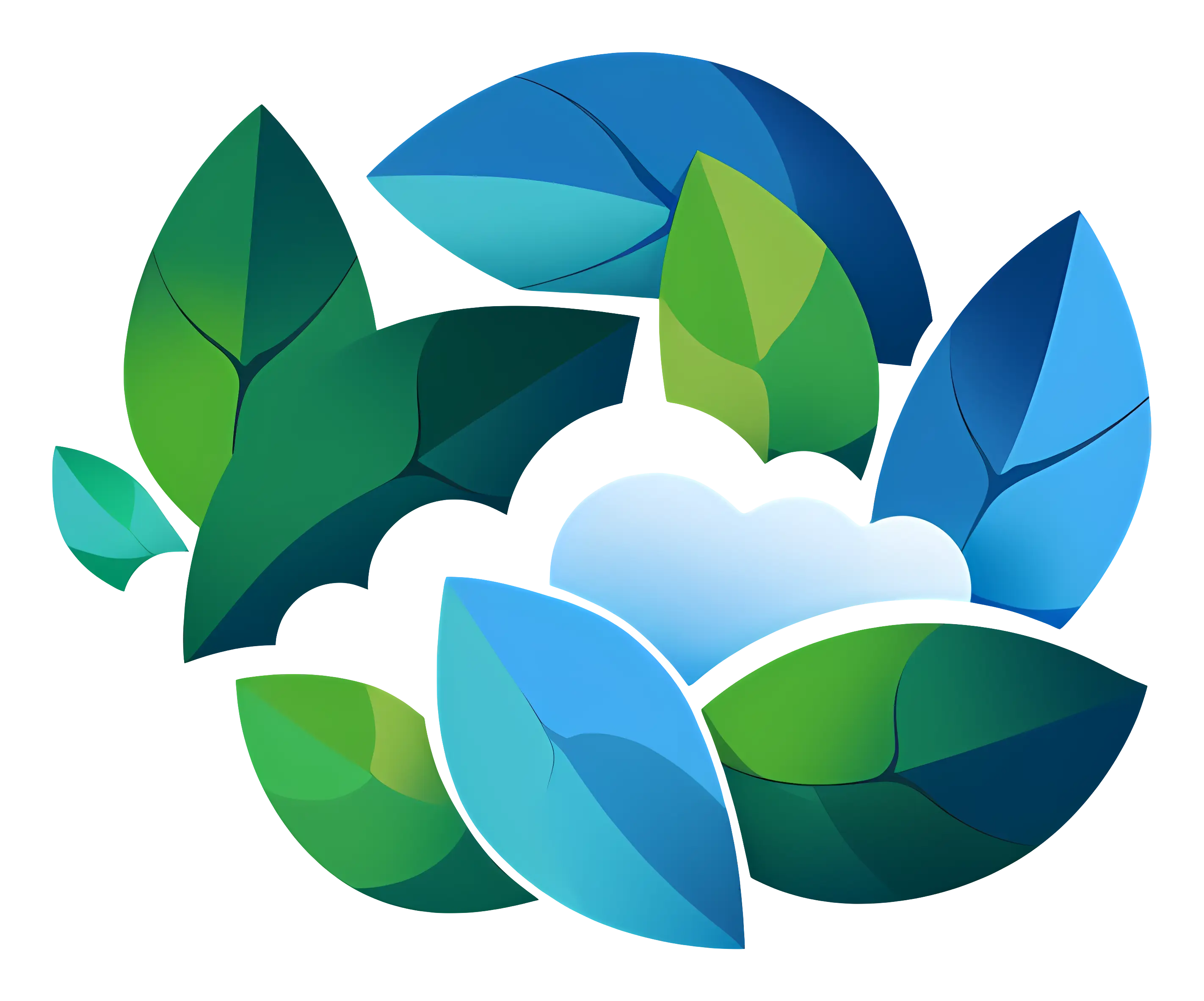 Circular Leaf and Cloud Design