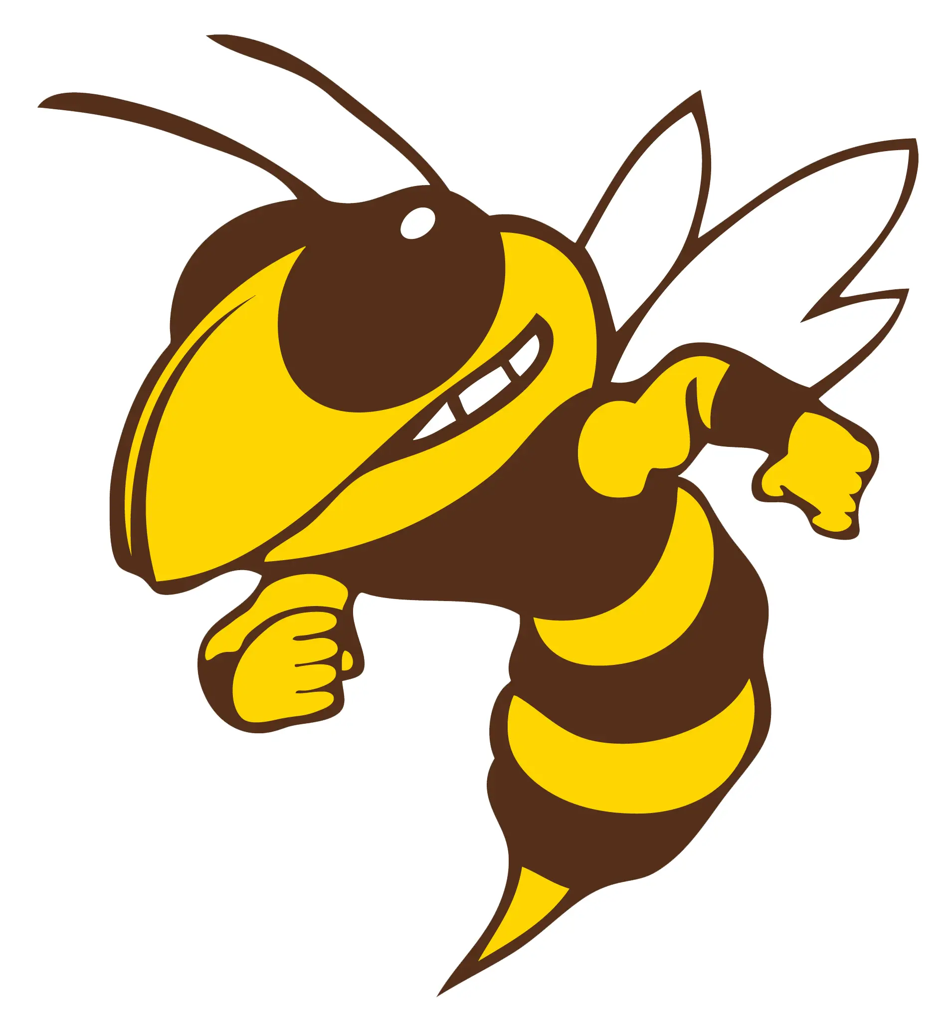 Yellow Cartoon Hornet in Action Pose