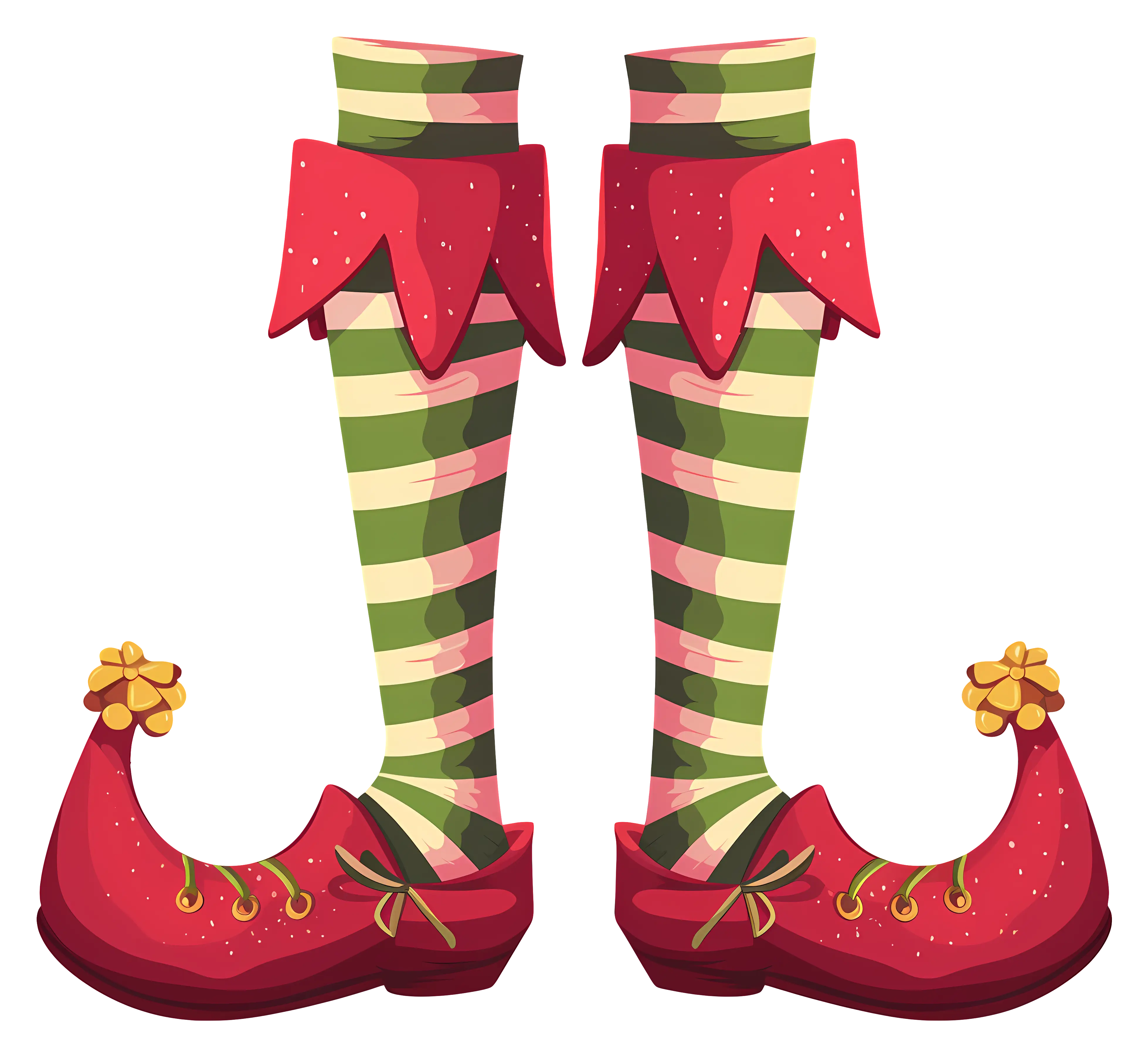 Colorful Striped Elf Shoes