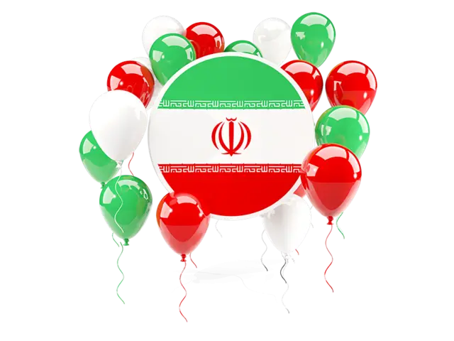 Iran Flag with Balloons